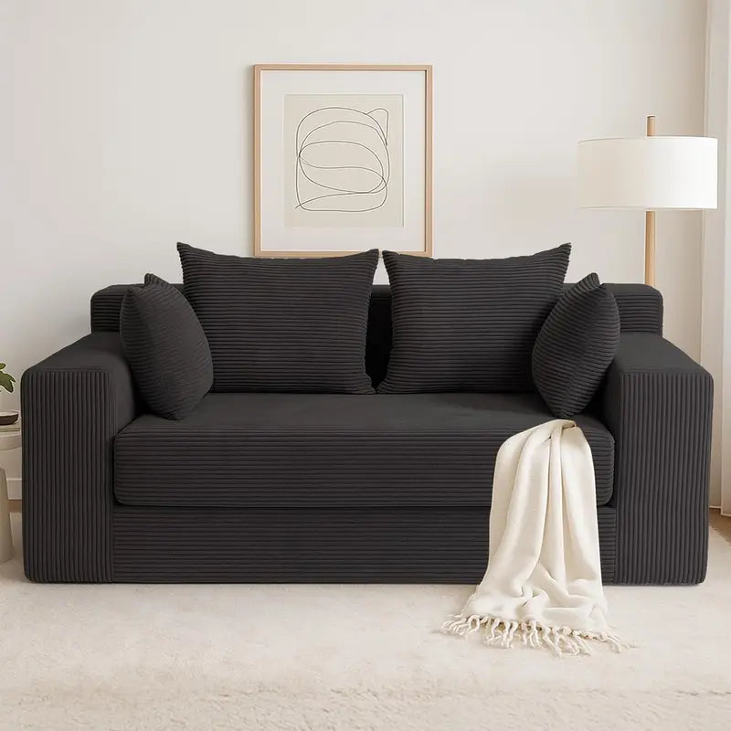 Multifunctional Sofa Bed — 3-in-1 Compact Sofa and Sleeper, 53 Inches